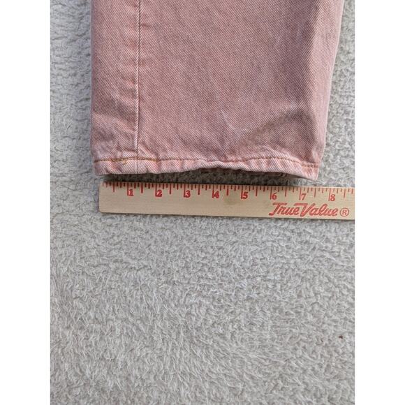 Levis 501 90's Premium Jeans Womens 25x32 Pink Button Fly 5 Pocket READ - Picture 10 of 16